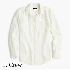 ⭐NWT⭐ J.Crew Silk Button Up Shirt